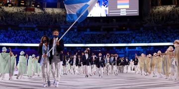 Cecilia Carranza se emocionó en la ceremonia inaugural de los Juegos Olímpicos Tokio 2020.