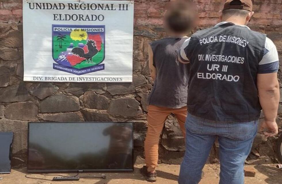 Terminó detenido tras robar televisores de una cabaña en Eldorado