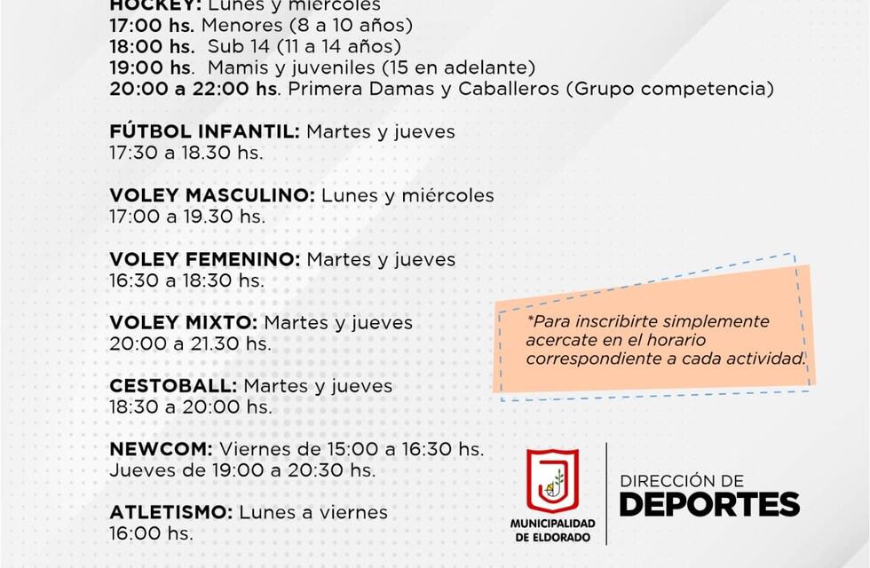 Eldorado retoma las actividades deportivas en polideportivo del Km 9