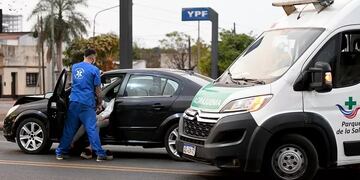 Accidente vial dejó como saldo daños materiales.