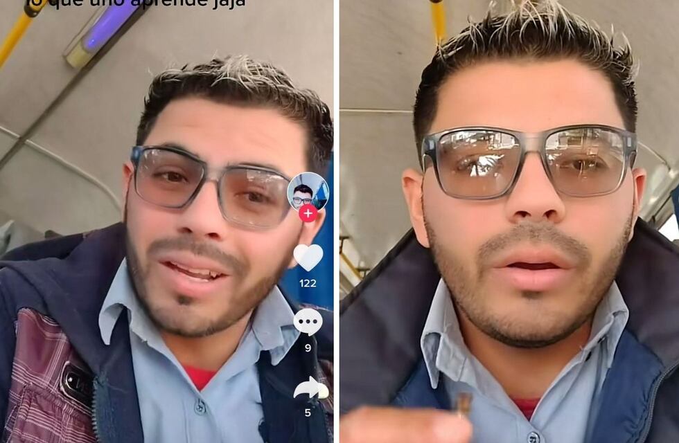 Es chofer de colectivos en Mendoza y se convirtió en tiktoker por sus divertidos videos