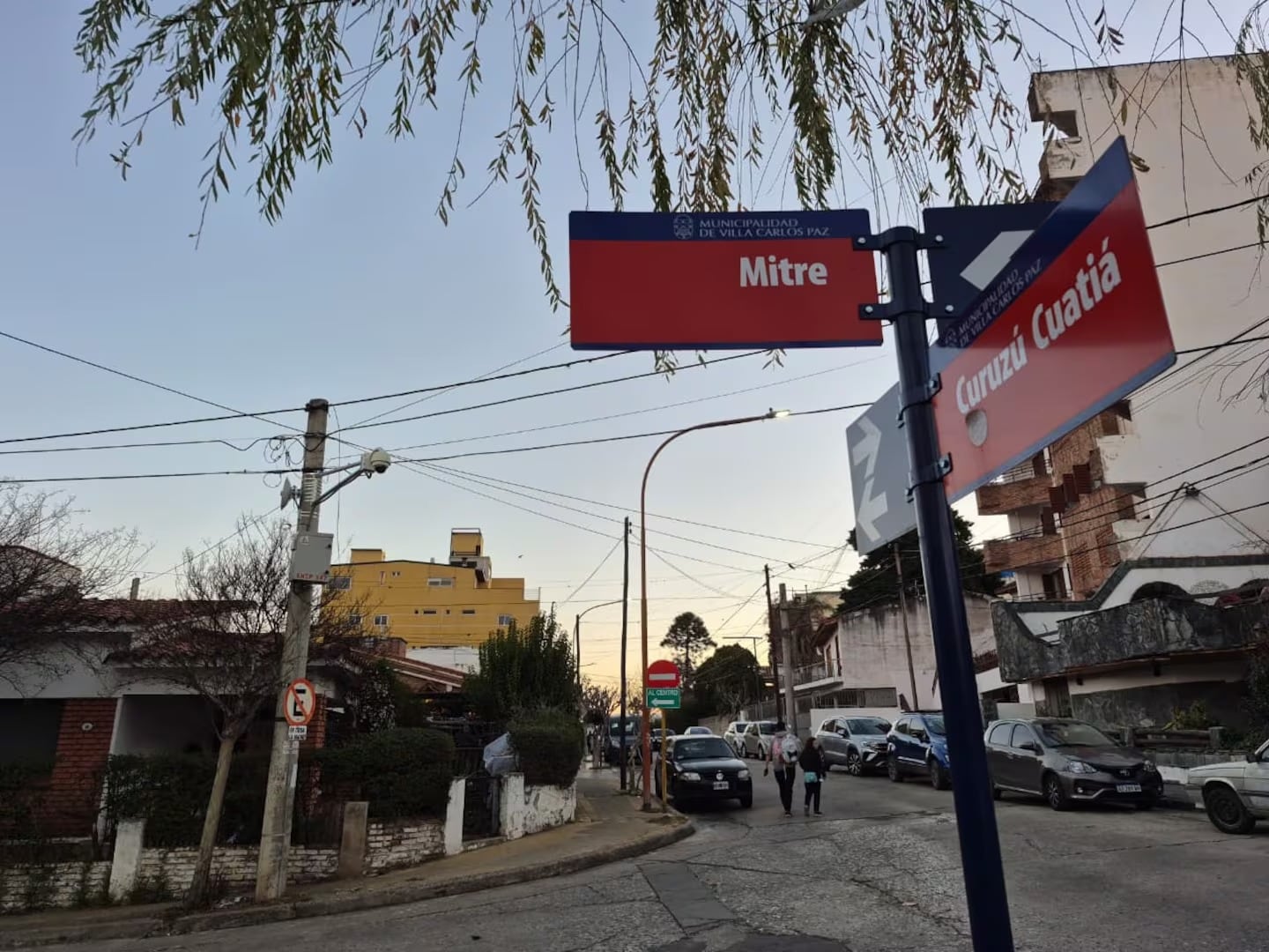 La cuadra del brutal asalto en Carlos Paz, Córdoba.