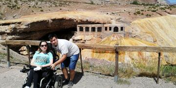 Valeria y su compañero pudieron visitar puntos turísticos accedibles en Mendoza.