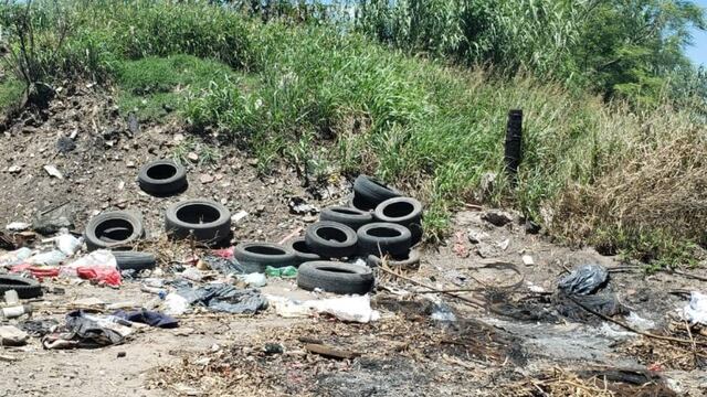 Basura en los caminos rurales de Rafaela