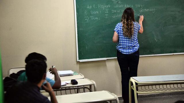 ID:6693330 Cordoba el 19 de November de 2021 en el ipem numero 8 de calle cardeñosa al 2900 clase de ingles y las dificultades que hay para conseguir docentes de esa especialidad clase ingles idioma Foto: Pedro Castillo