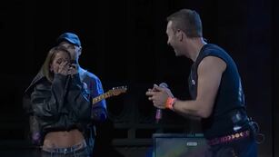 Coldplay invitó a Tini a Saturday Night Live para presentar su nuevo disco (Captura de pantalla)
