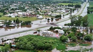 Impactantes imágenes de la inundación que dejó evacuados y cientos de casas anegadas en La Para (Gobierno de Córdoba)