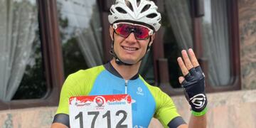 Andrés Viotto, el joven ciclista de Tupungato.