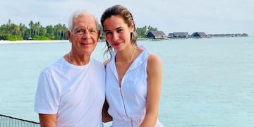 Elina Fernández y Eduardo Costantini en las Maldivas.