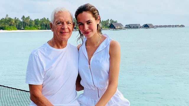 Elina Fernández y Eduardo Costantini en las Maldivas.