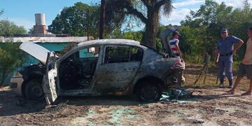 Incendió el auto de su ex y fue detenida cuando le realizaban curaciones en el hospital de Clorinda (Gentileza La Mañana de Formosa)