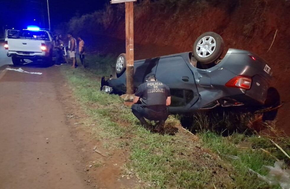 Vuelco y despiste sobre la ruta nacional 14 dejó varios heridos