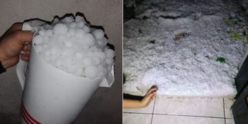 El granizo generó inconvenientes en la zona este de Mendoza (Gentileza).