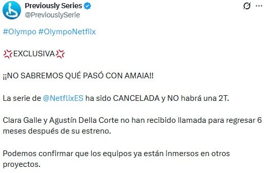 Revelan la decisión que habría tomado Netflix con la serie Olympo.