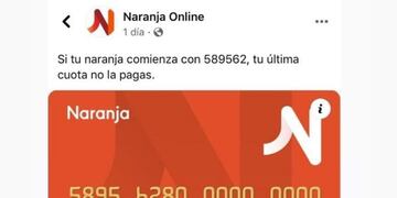 Tarjeta Naranja desmiente promociones y asegura que los anuncios son una estafa