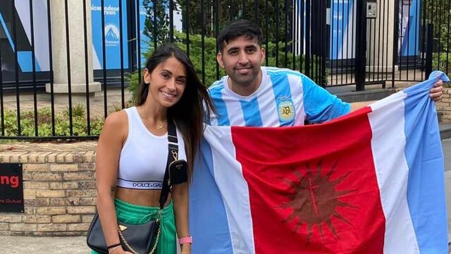 El santiagueño con Antonela Roccuzzo en París.