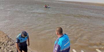 Encontraron el cuerpo del pescador perdido en el Dique Frontal
