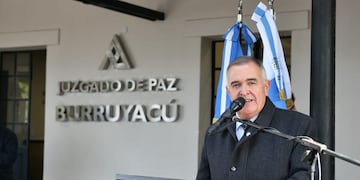 El gobernador Osvaldo Jaldo en Burruyacu donde inauguró el Juzgado de Paz en esa localidad
