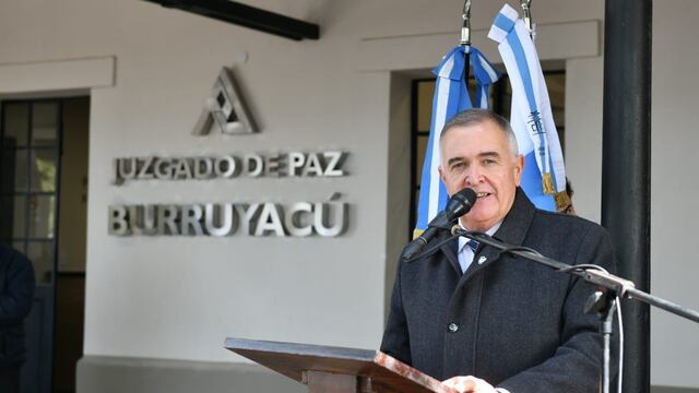 El gobernador Osvaldo Jaldo en Burruyacu donde inauguró el Juzgado de Paz en esa localidad