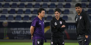 Hernán Buján (centro), el anhelo en Alta Córdoba. Su vínculo con Gallardo es muy fuerte...