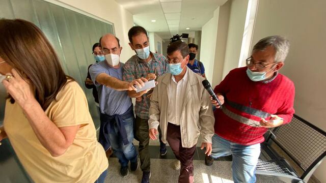 Río Cuarto. Caso Dalmasso. Se reanuda el juicio contra el viudo. Juan Dalmasso sale de declarar. (Tomy Fragueiro)