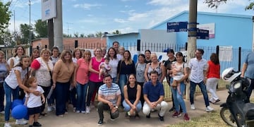 Amalia Granata junto a Argañaraz, Bodoira y Padilla