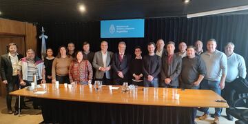 Mirabella, Calvo y funcionarios del Ministerio de Turismo y Deportes