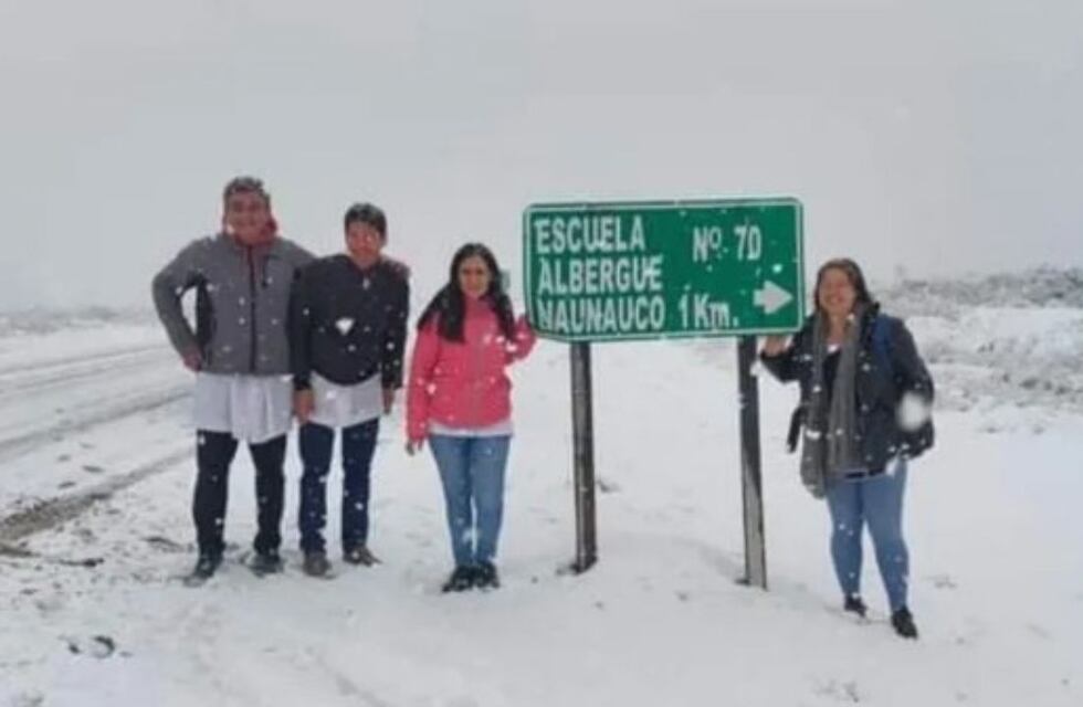 Docentes de Neuquén no pudieron llegar a las escuelas al ser sorprendidos por una nevada en plena primavera