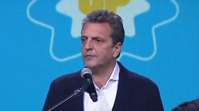 Sergio Massa, candidato a presidente de Unión por la Patria. (Captura)