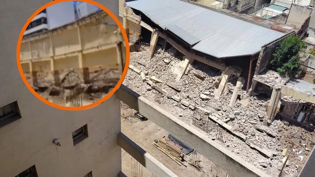 Las imágenes del derrumbe en barrio General Paz, ciudad de Córdoba.