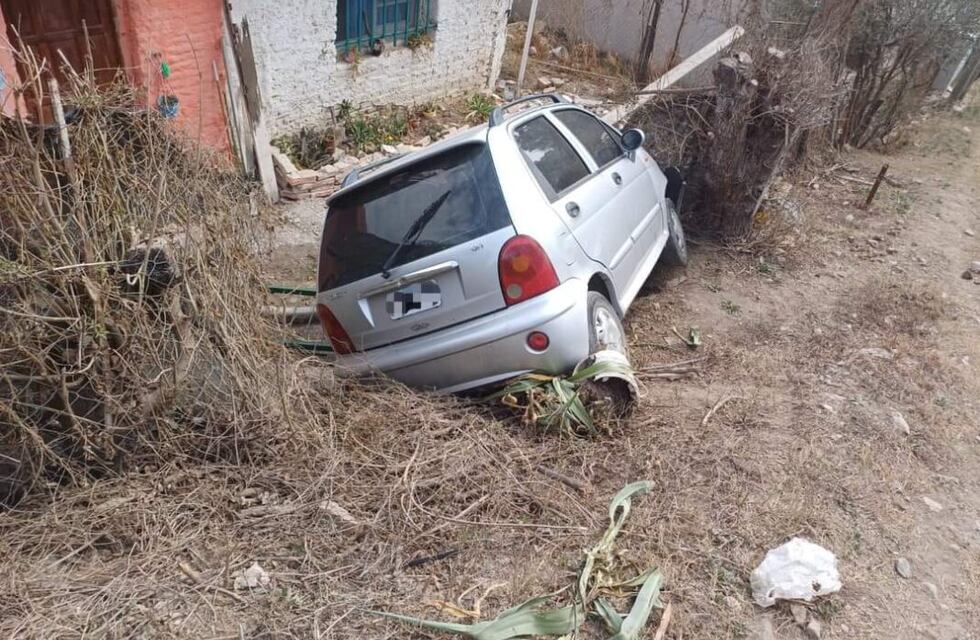 Insólito: cayó con su auto en el patio de una casa tras perder el control en una calle elevada