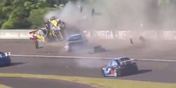 El Dipy protagonizó un accidente en el Top Race. Gentileza