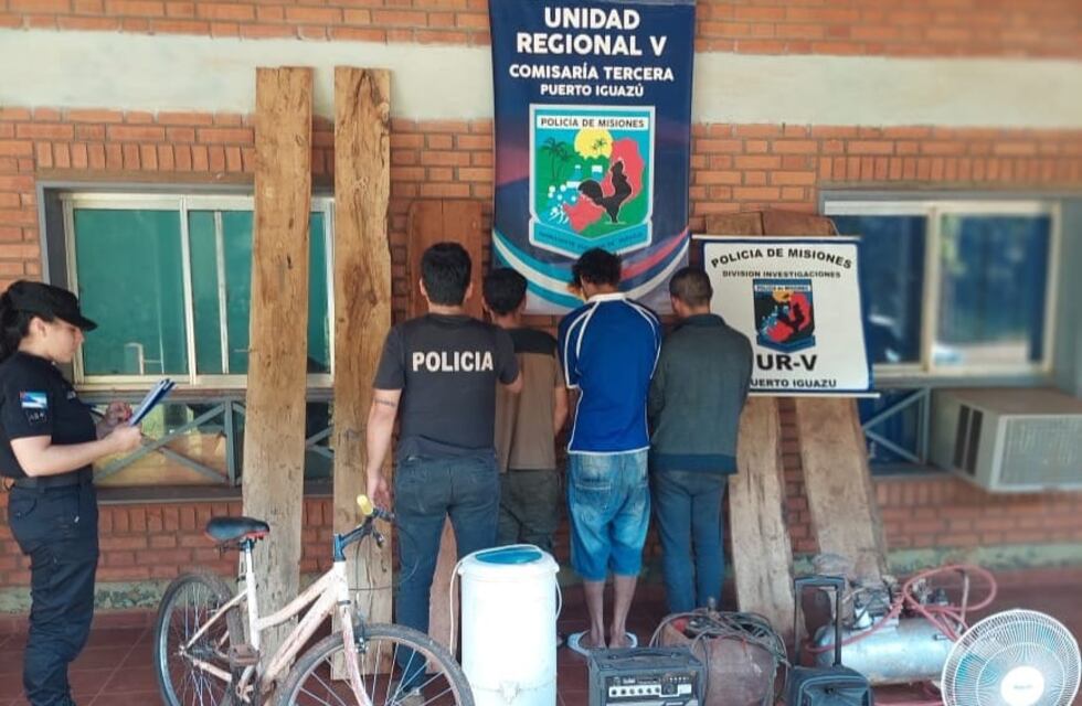 Puerto Iguazú: tres detenidos y varios objetos robados recuperados