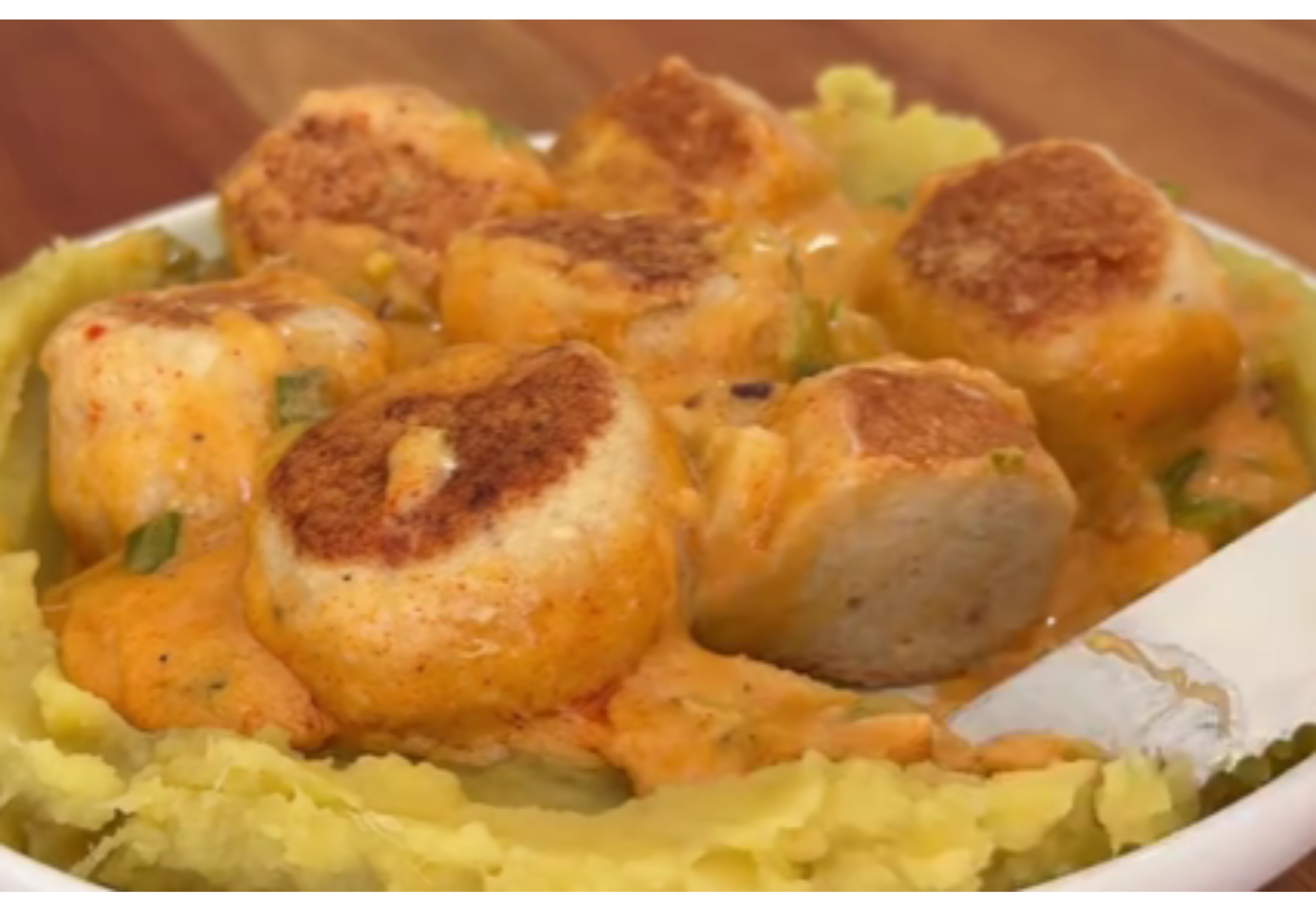 Así quedan las albóndigas de pollo.