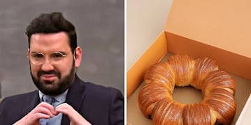 Así es la Rosca de Reyes que vende Damián Betular en su pastelería.