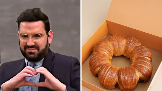 Así es la Rosca de Reyes que vende Damián Betular en su pastelería.