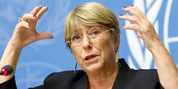 La Alta Comisionada de la ONU para los derechos humanos, y expresidente de Chile, Michelle Bachelet. (AP)