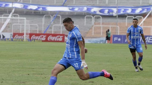 El volante del Tomba Gonzalo Abrego uno de los culpables del gran triunfo del Tomba ante Platense. Gentileza Prensa Godoy Cruz