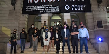 La Municipalidad de Godoy Cruz realizó una intervención cultural y un homenaje en el lugar que fuera un ex centro clandestino de detención. Gentileza MGC