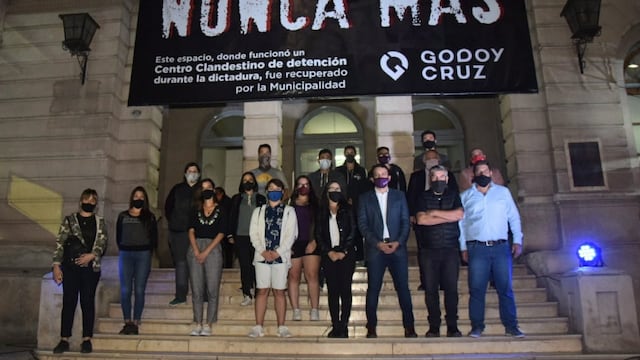 La Municipalidad de Godoy Cruz realizó una intervención cultural y un homenaje en el lugar que fuera un ex centro clandestino de detención. Gentileza MGC
