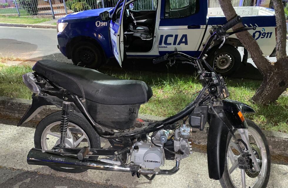 Punilla: detuvieron a un menor que circulaba en una moto robada desde Estancia Vieja