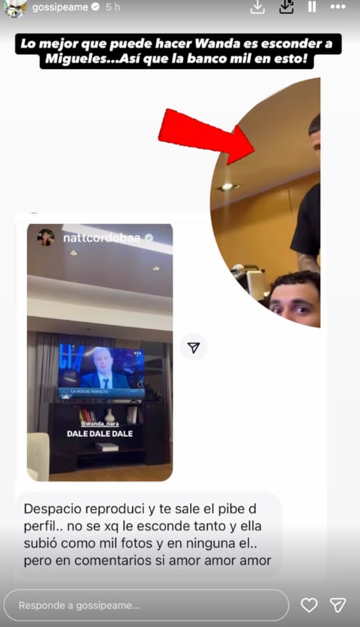 El novio de Wanda Nara en los Martín Fierro.