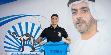 Gastón Suárez, el exBelgrano anfitrión en Emiratos Árabes de la Selección argentina.
