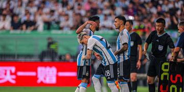 Garnacho, contra Australia en junio pasado (Instagram)