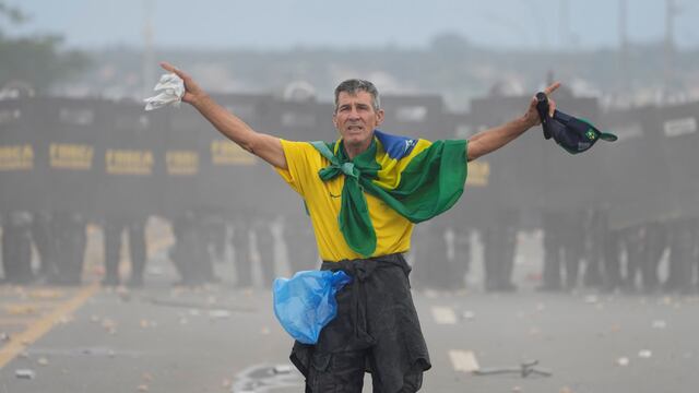 Escenas del fallido intento de golpe de estado en Brasilia. la capital jurídica y gubernamental de Brasil. Foto: AP