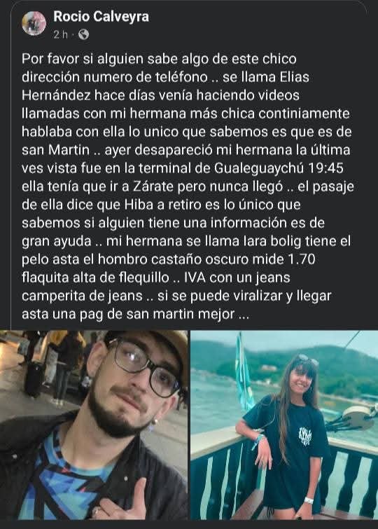 Búsqueda de Iara Bolig Calveyra