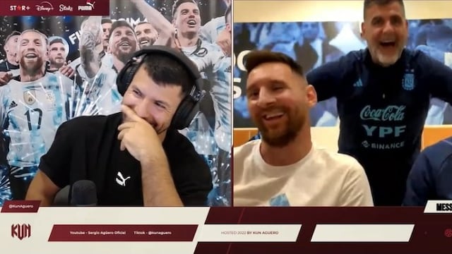 El stream del Kun Agüero con los jugadores de la Selección Argentina.