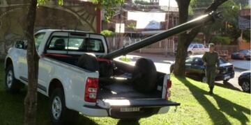 Llega a Oberá el cañón usado por soldados en Malvinas para ser exhibido.