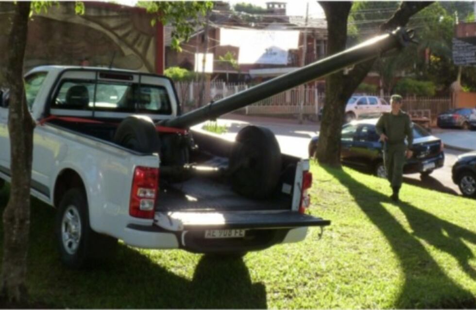 Llega a Oberá el cañón usado por soldados en Malvinas para ser exhibido