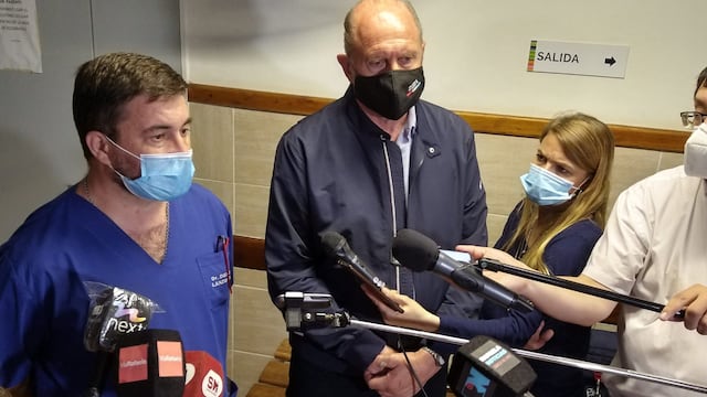 Diego Lanzotti, director del Hospital "Dr. Jaime Ferré" y el gobernador Omar Perotti